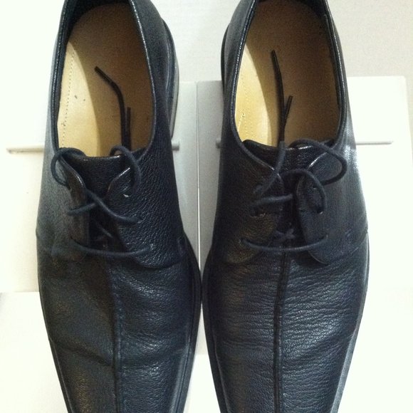 COLE HAAN MENS PRE-OWNED BLACK LEATHER DRESS SHOES SIZE: 9.5M